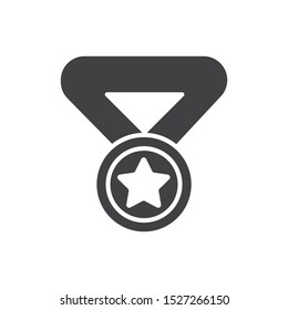 Medal star icon. flat simple pictogram. Award medal vector illustration