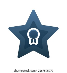 medal star logo gradient design template icon