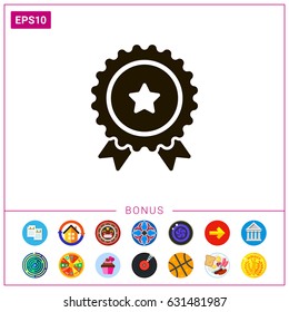 Medal with star sign