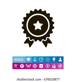 Medal with star sign