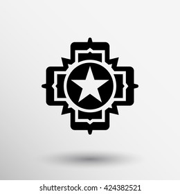 medal and star symbol logo veteran icon logo.