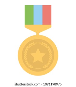 
A medal with star symbolising military medal
