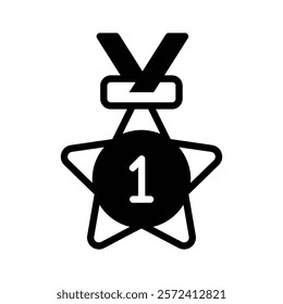 Medal with a star, symbolizing recognition of achievement