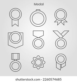 Medaillensymbol, Vektordesign-Sammlung