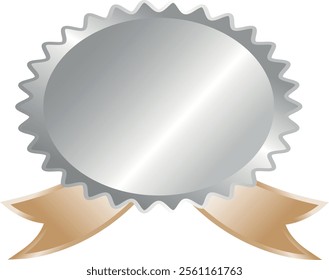 Medal with tape on a whtie background