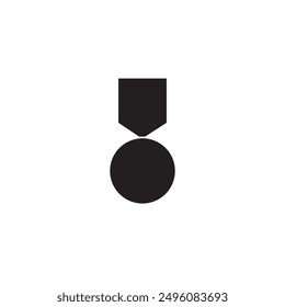 Medal template icon. Award shape illustration sign, symbol or logo