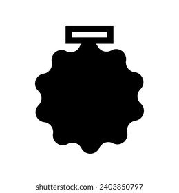 Vector de icono de plantilla de Medal. Signo de ilustración de forma de premio. Símbolo o logotipo de corte láser de medalla.