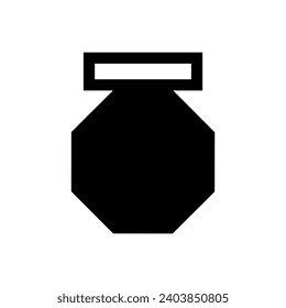 Medal template icon vector. Award shape illustration sign. Medal laser cutting symbol or logo.