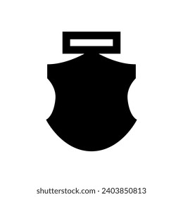 Medal Template Symbol Vektorgrafik. Prämiertes Bildzeichen. Symbol oder Logo für das Laserschneiden von Medaillen.