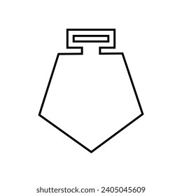 Medal template icon vector. Award shape illustration sign. Medal laser cutting symbol or logo.
