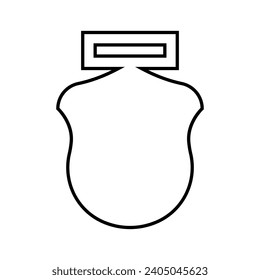 Medal template icon vector. Award shape illustration sign. Medal laser cutting symbol or logo.