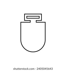 Medal template icon vector. Award shape illustration sign. Medal laser cutting symbol or logo.