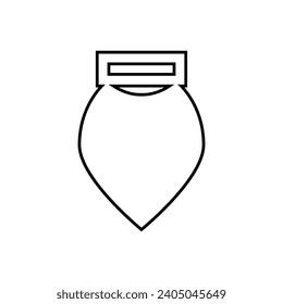 Medal template icon vector. Award shape illustration sign. Medal laser cutting symbol or logo.