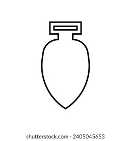 Medal template icon vector. Award shape illustration sign. Medal laser cutting symbol or logo.
