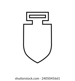 Medal template icon vector. Award shape illustration sign. Medal laser cutting symbol or logo.
