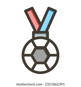 Medal Thick Line Filled Colors For Personal And Commercial Use.

