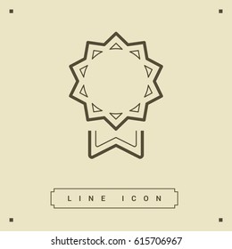 medal trophy line vector icon