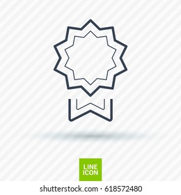 medal trophy line vector icon