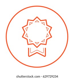 medal trophy line vector icon
