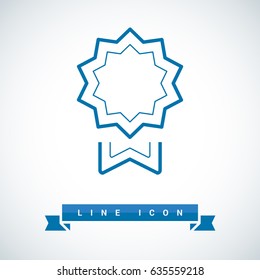 medal trophy line vector icon