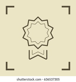medal trophy line vector icon
