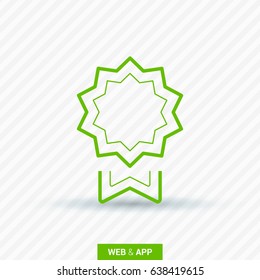 medal trophy line vector icon
