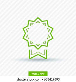 medal trophy line vector icon