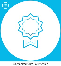 medal trophy line vector icon