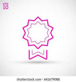 medal trophy line vector icon