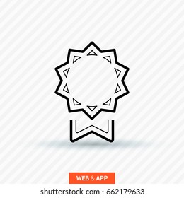 medal trophy line vector icon