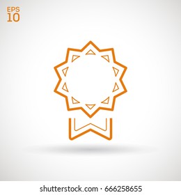 medal trophy line vector icon