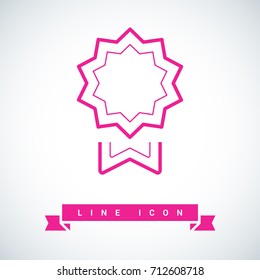 medal trophy line vector icon