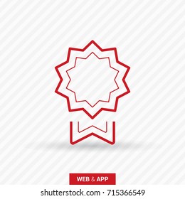 medal trophy line vector icon