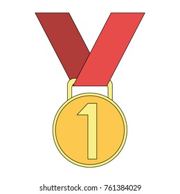Medal trophy symbol