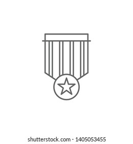 Medal USA outline icon. Signs and symbols can be used for web, logo, mobile app, UI, UX