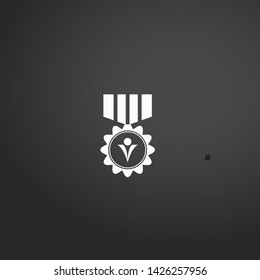 Medal Variant With Symbol vector icon. Medal Variant With Symbol concept stroke symbol design. Thin graphic elements vector illustration, outline pattern for your web site design, logo, UI. EPS 10.