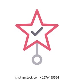 medal vector color line  icon 