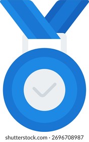 Diseño de Vector de medalla en estilo moderno, concepto de reconocimiento de Aprobación de premios y logros, ilustración de certificación. Icono plano