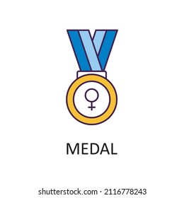 Medal vector Filled Outline Icon Design illustration. Home Improvements Symbol on White background EPS 10 File