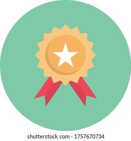 icono de color plano vectorial de medalla