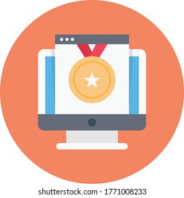 icono de color plano vectorial de medalla