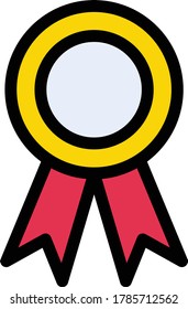 icono de color plano vectorial de medalla 