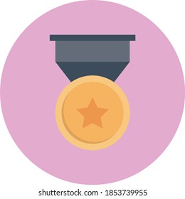 icono de color plano vectorial de medalla 