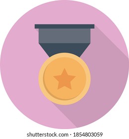 medal vector flat colour icon 