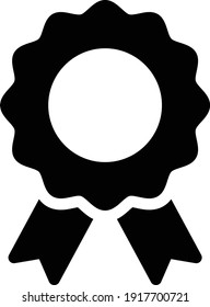 medal vector glyph flat icon