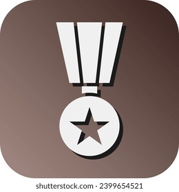 Medal Vector Glyph Gradient Background Icon For Personal And Commercial Use.
