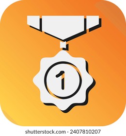 Medal Vector Glyph Gradient Background Icon For Personal And Commercial Use.
