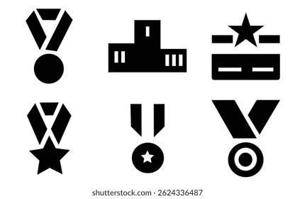 Medal Vector. Gold, silver and bronze medals are the prize of the winner of a sports event. 