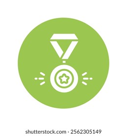 Medal  Vector Gylph Icon. Eps 10 File 
