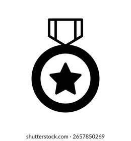 Vector de Medalla de Honor y Reconocimiento, Ilustración de la insignia del premio, logro diplomático y premio de la paz